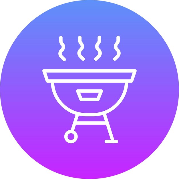 Ilustración del icono vectorial de barbacoa del conjunto de iconos de verano