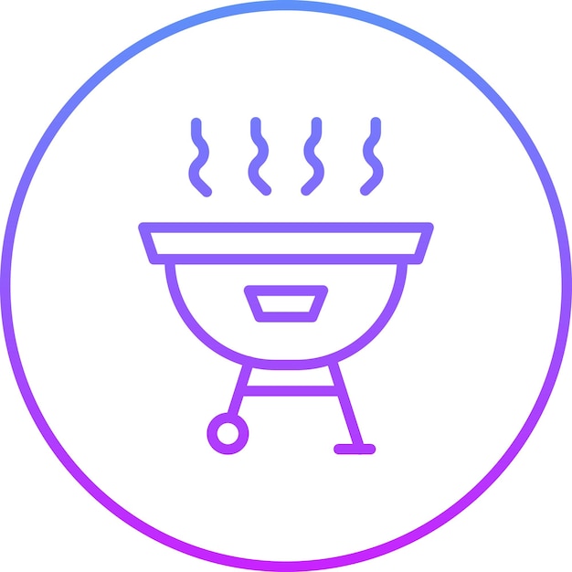 Ilustración del icono vectorial de barbacoa del conjunto de iconos de verano