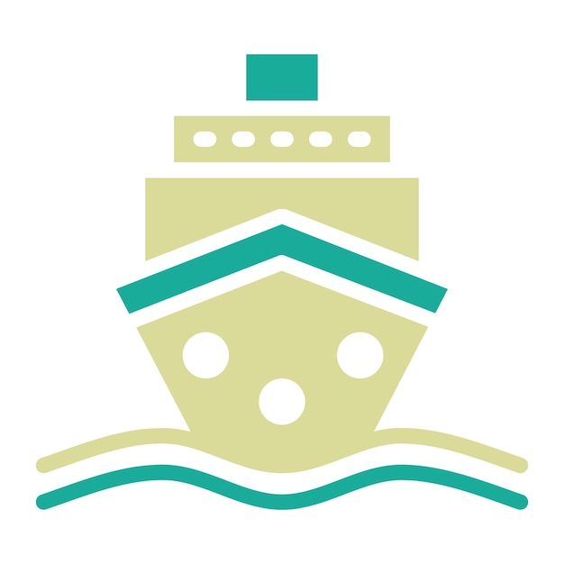 Ilustración del icono vectorial del barco del conjunto de iconos de Dubai