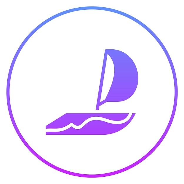 Ilustración del icono vectorial del barco del conjunto de iconos de transporte