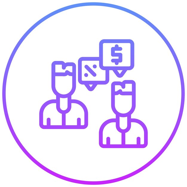 Ilustración del icono vectorial de Bargain de la sala trasera del conjunto de iconos de Corrupción