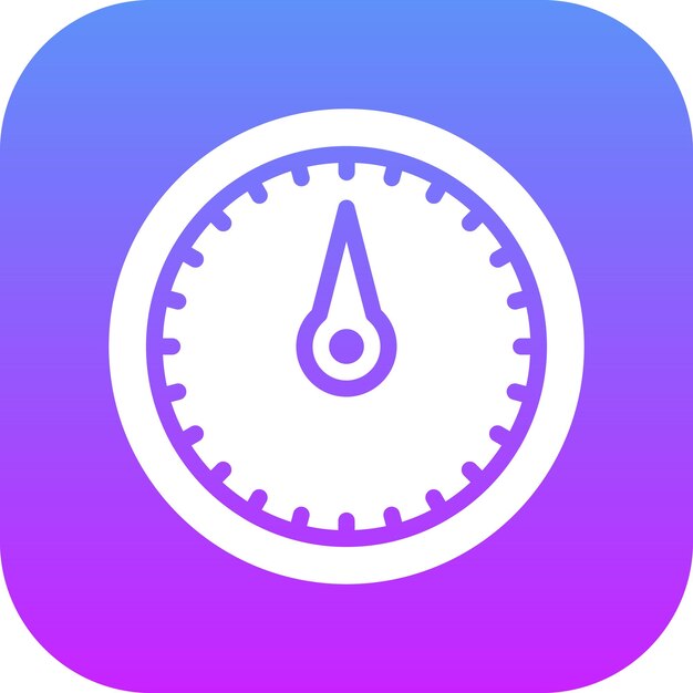 Ilustración del icono vectorial del barómetro del conjunto de iconos del tiempo