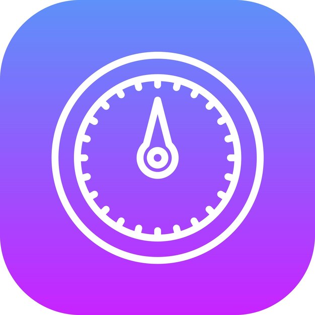 Ilustración del icono vectorial del barómetro del conjunto de iconos del tiempo