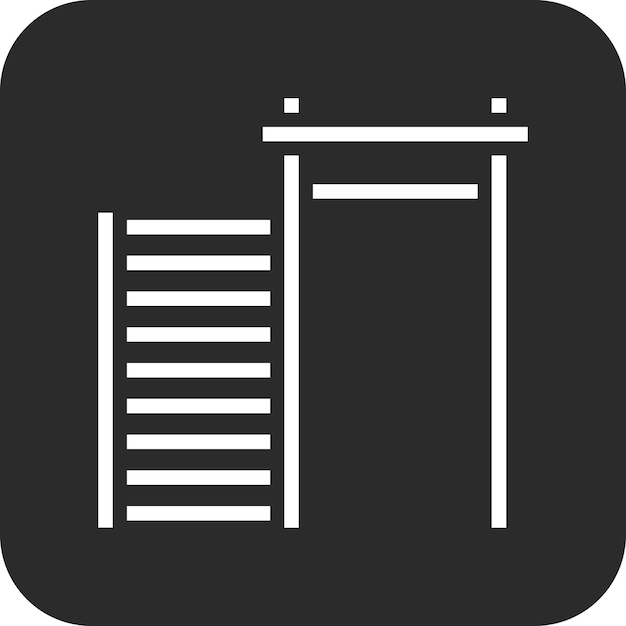 Ilustración del icono vectorial de la barra de mano del gimnasio del conjunto de iconos deportivos