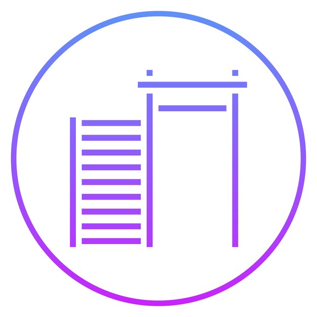Ilustración del icono vectorial de la barra de mano del gimnasio del conjunto de iconos deportivos