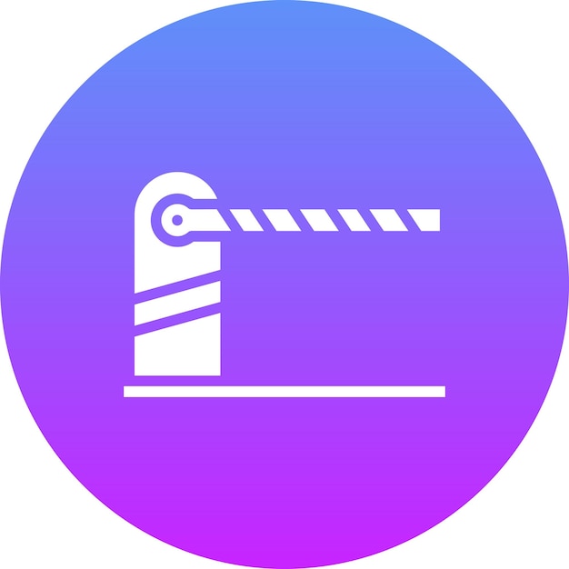 Ilustración del icono vectorial de la barrera automática del conjunto de iconos de protección y seguridad