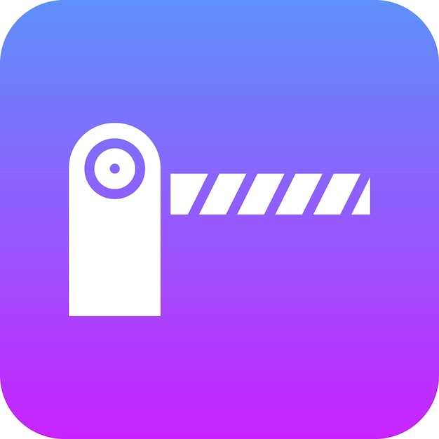 Ilustración del icono vectorial de la barrera de estacionamiento del conjunto de iconos de los elementos de la ciudad