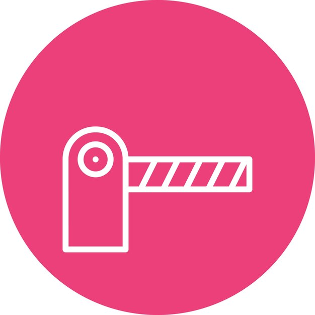 Ilustración del icono vectorial de la barrera de estacionamiento del conjunto de iconos de los elementos de la ciudad