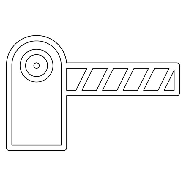 Ilustración del icono vectorial de la barrera de estacionamiento del conjunto de iconos de los elementos de la ciudad
