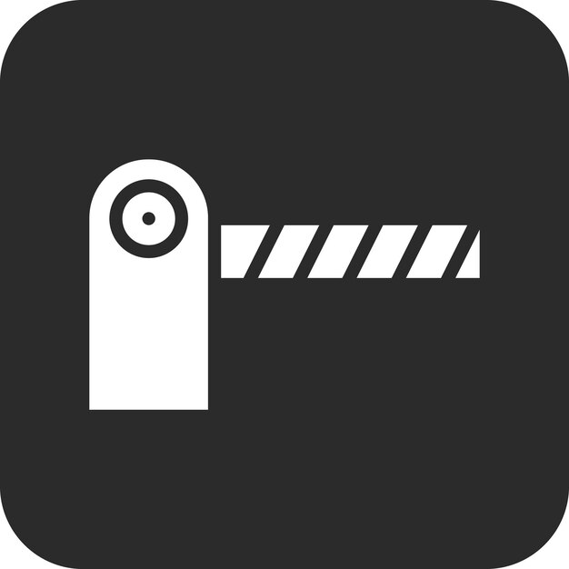 Ilustración del icono vectorial de la barrera de estacionamiento del conjunto de iconos de los elementos de la ciudad