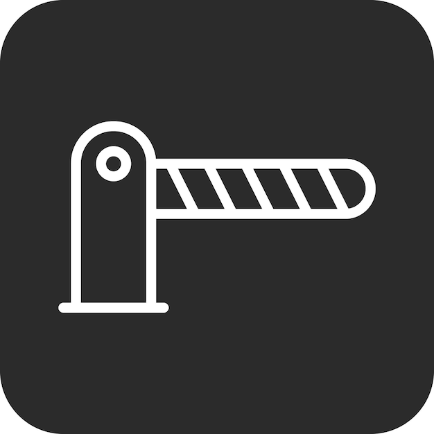 Ilustración del icono vectorial de la barrera de tráfico del conjunto de iconos de ingeniería
