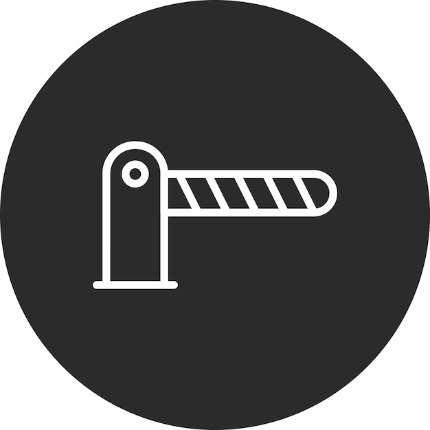 Ilustración del icono vectorial de la barrera de tráfico del conjunto de iconos de ingeniería