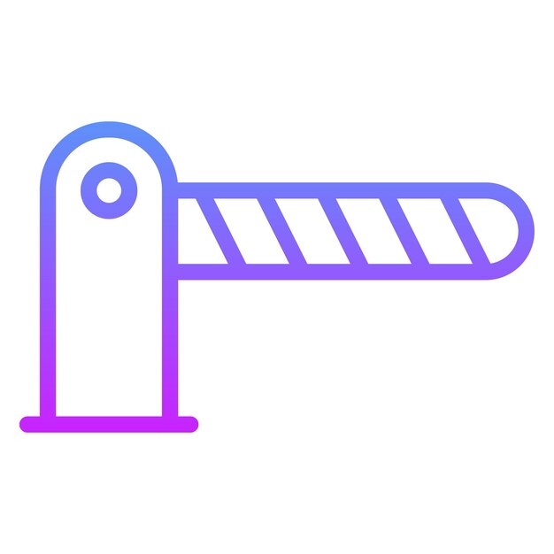 Ilustración del icono vectorial de la barrera de tráfico del conjunto de iconos de ingeniería