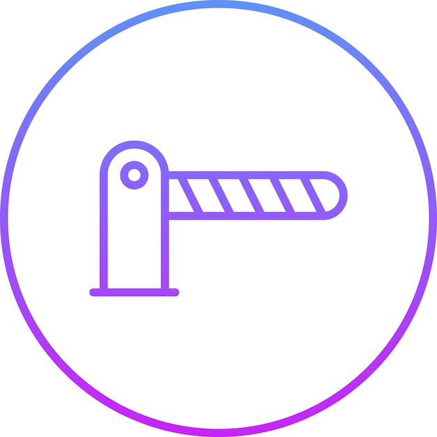 Ilustración del icono vectorial de la barrera de tráfico del conjunto de iconos de ingeniería