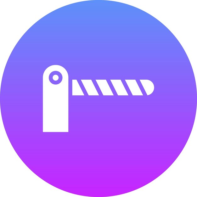 Ilustración del icono vectorial de la barrera de tráfico del conjunto de iconos de ingeniería