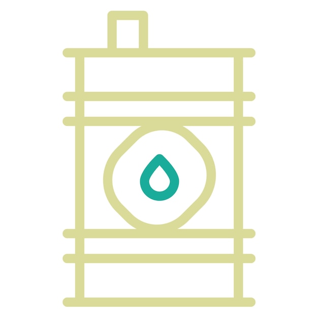 Ilustración del icono vectorial del barril del conjunto de iconos de agricultura