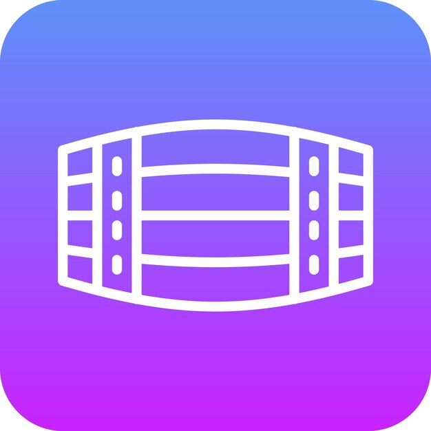 Ilustración del icono vectorial del barril del conjunto de iconos del Oeste Salvaje
