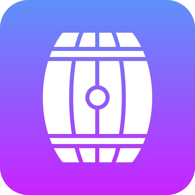 Ilustración del ícono vectorial del barril del conjunto de íconos Pirate