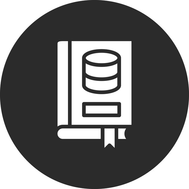 Ilustración del icono vectorial de la base de datos de la biblioteca del conjunto de iconos de la biblioteca