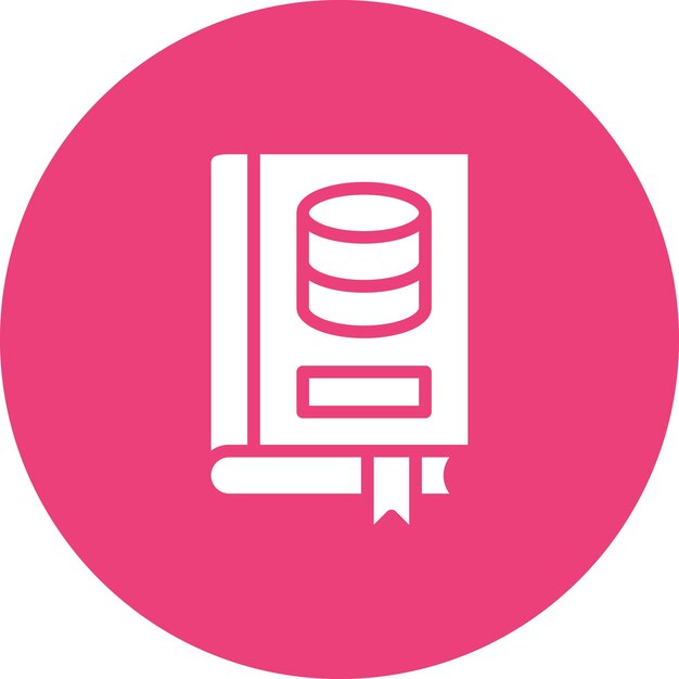 Ilustración del icono vectorial de la base de datos de la biblioteca del conjunto de iconos de la biblioteca