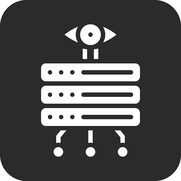 Ilustración del icono vectorial de la base de datos del conjunto de iconos de alojamiento web