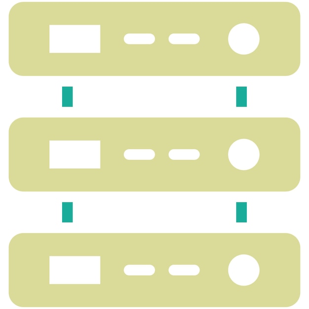 Ilustración del icono vectorial de la base de datos del conjunto de iconos de marketing web