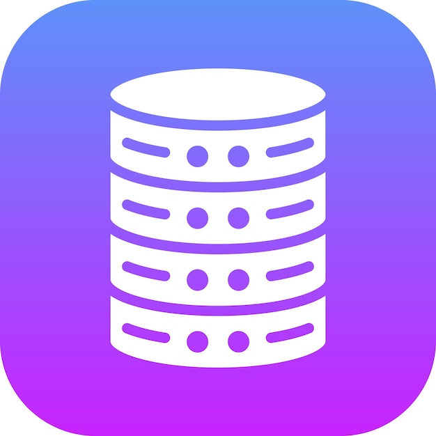 Ilustración del icono vectorial de la base de datos del conjunto de iconos de redes y intercambio de datos