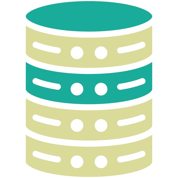 Ilustración del icono vectorial de la base de datos del conjunto de iconos de redes y intercambio de datos