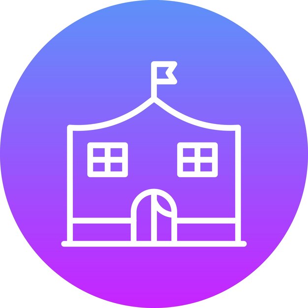 Ilustración del icono vectorial de la Base Militar del conjunto de iconos militares