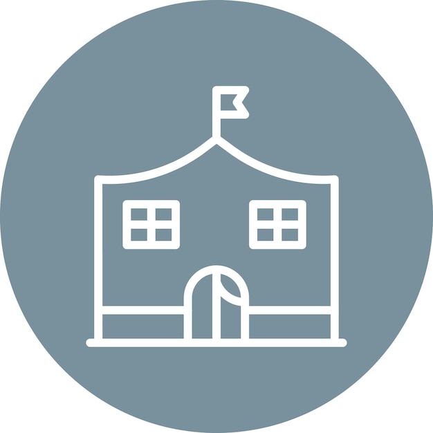 Ilustración del icono vectorial de la Base Militar del conjunto de iconos militares