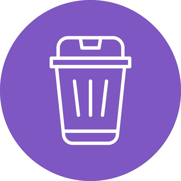 Ilustración del icono vectorial de la basura del conjunto de iconos de la rutina de higiene