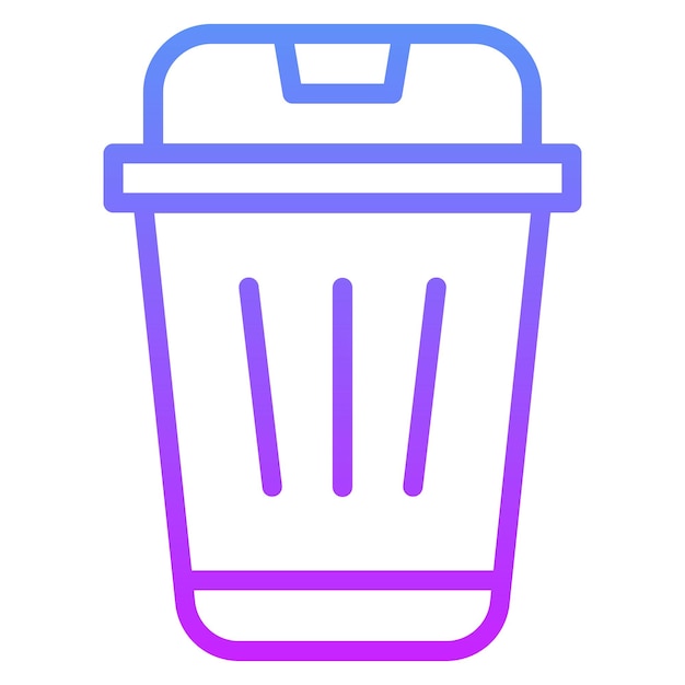 Ilustración del icono vectorial de la basura del conjunto de iconos de la rutina de higiene