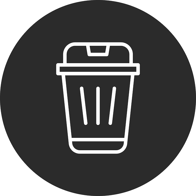 Ilustración del icono vectorial de la basura del conjunto de iconos de la rutina de higiene