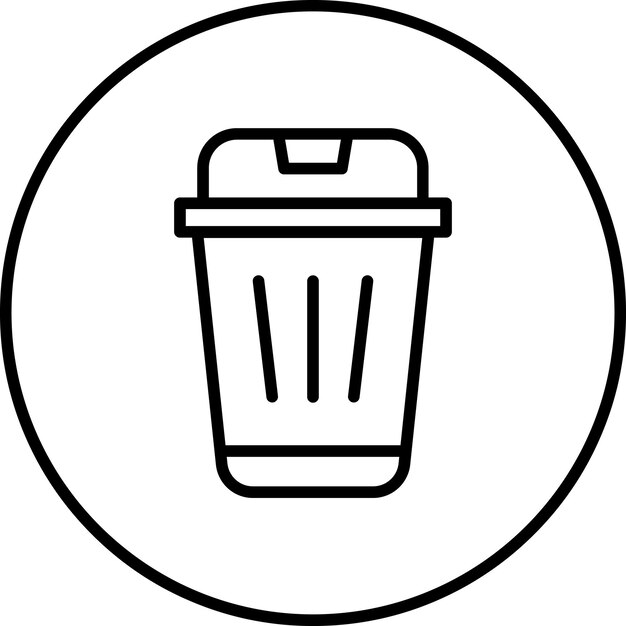 Ilustración del icono vectorial de la basura del conjunto de iconos de la rutina de higiene