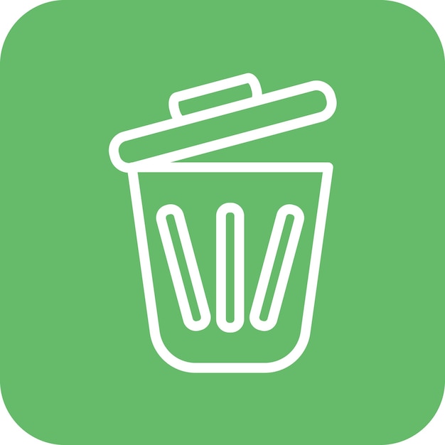 Ilustración del icono vectorial de la basura de reciclaje del conjunto de iconos de Ecología
