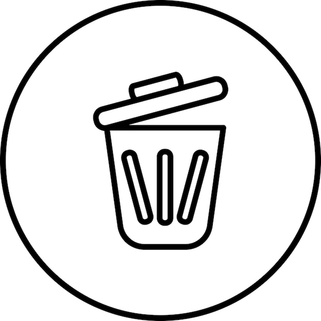 Ilustración del icono vectorial de la basura de reciclaje del conjunto de iconos de ecología