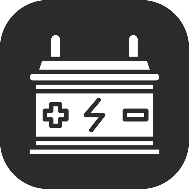 Ilustración del icono vectorial de la batería automática del conjunto de iconos del hogar inteligente