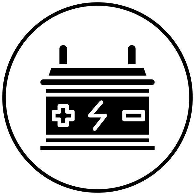 Ilustración del icono vectorial de la batería automática del conjunto de iconos del hogar inteligente