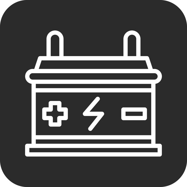 Ilustración del icono vectorial de la batería automática del conjunto de iconos del hogar inteligente