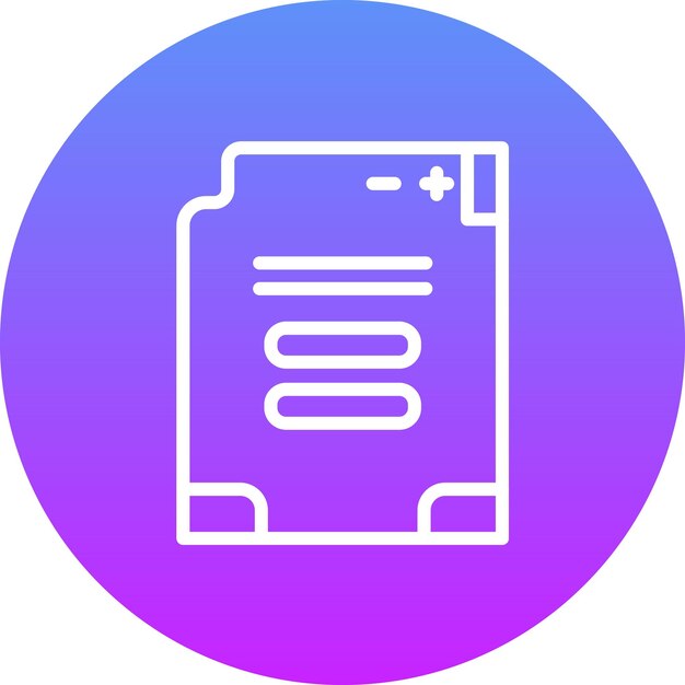 Ilustración del icono vectorial de la batería de la cámara del conjunto de iconos de fotografía