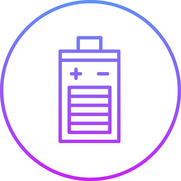 Ilustración del icono vectorial de la batería del conjunto de iconos de energía renovable