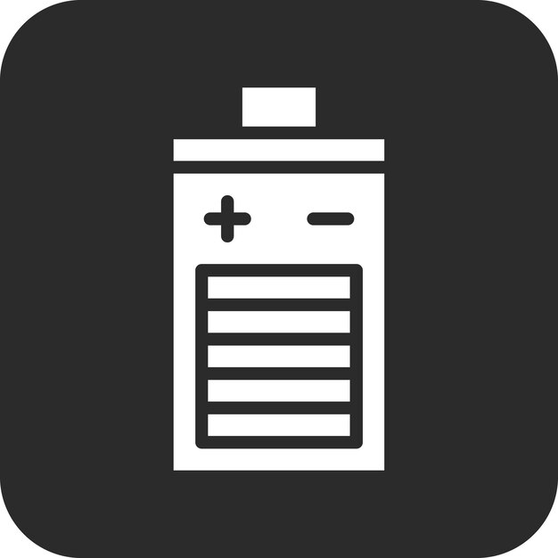 Ilustración del icono vectorial de la batería del conjunto de iconos de energía renovable