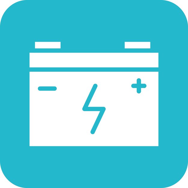 Ilustración del icono vectorial de la batería del conjunto de iconos de ingeniería