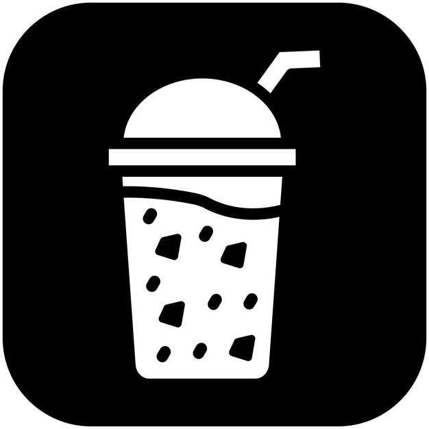 Ilustración del icono vectorial del batido del icono de la comida callejera