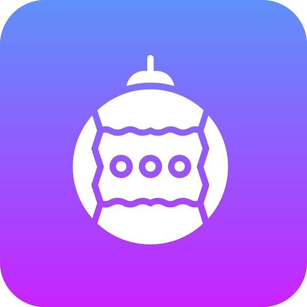Ilustración del icono vectorial de Bauble del conjunto de iconos de invierno