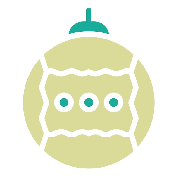 Ilustración del icono vectorial de Bauble del conjunto de iconos de invierno