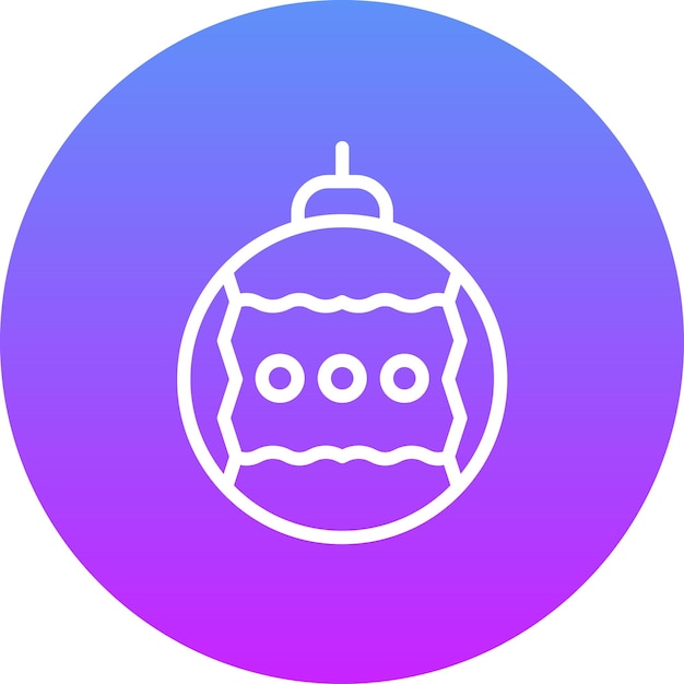 Ilustración del icono vectorial de Bauble del conjunto de iconos de invierno