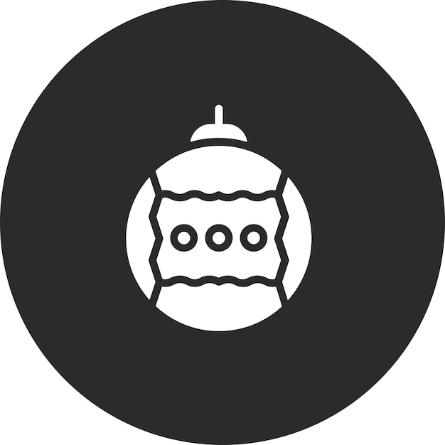 Ilustración del icono vectorial de Bauble del conjunto de iconos de invierno