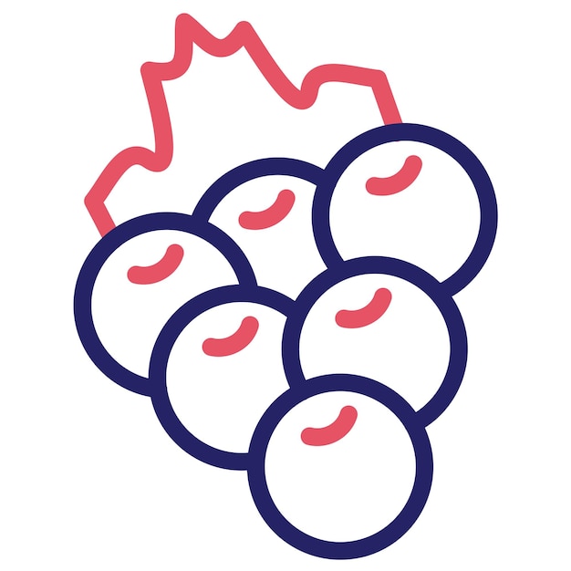 Ilustración del icono vectorial de las bayas del conjunto de iconos de otoño