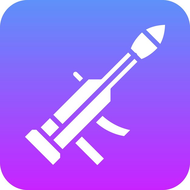 Vector ilustración del icono vectorial de bazooka del conjunto de iconos militares